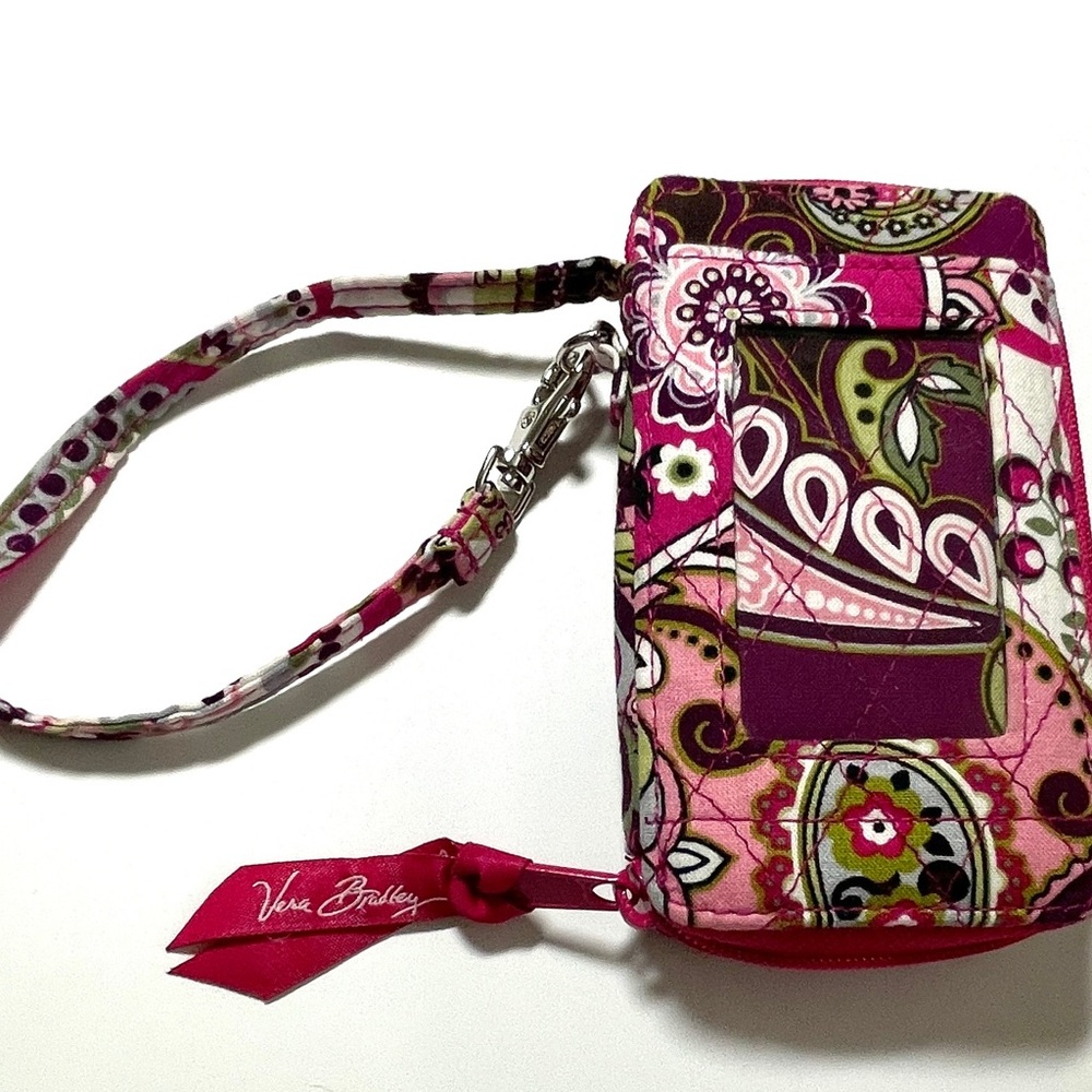 Vera Bradley Pink Patterned Wristlet